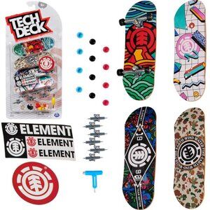 TECK DECK 778988405932 Skateboard DLX Fingerboard 4-Pk Collectible Mini **NEW**